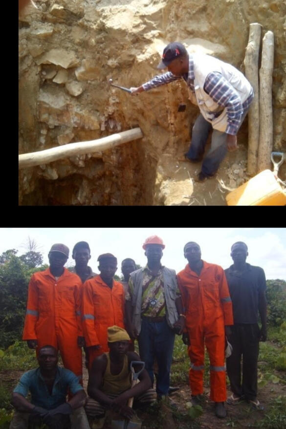 Sunridge team in Magami Gold Mining Site, Niger State, Nigeria