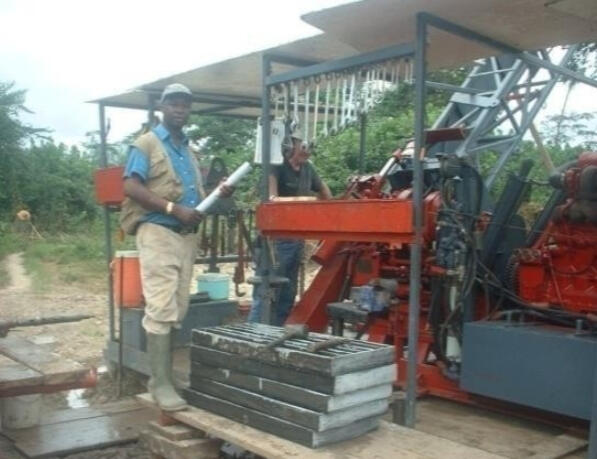 Diamond Drill Rig.Logging and supervision – Ghana -2004